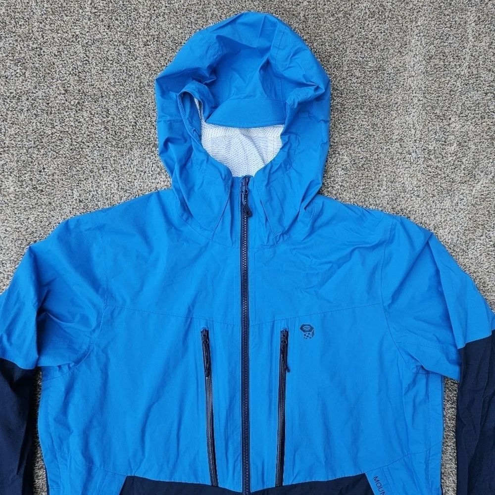 Mountain Hardwear ThunderShadow Jacket Blue Zip Up Coat Mens Size Medium